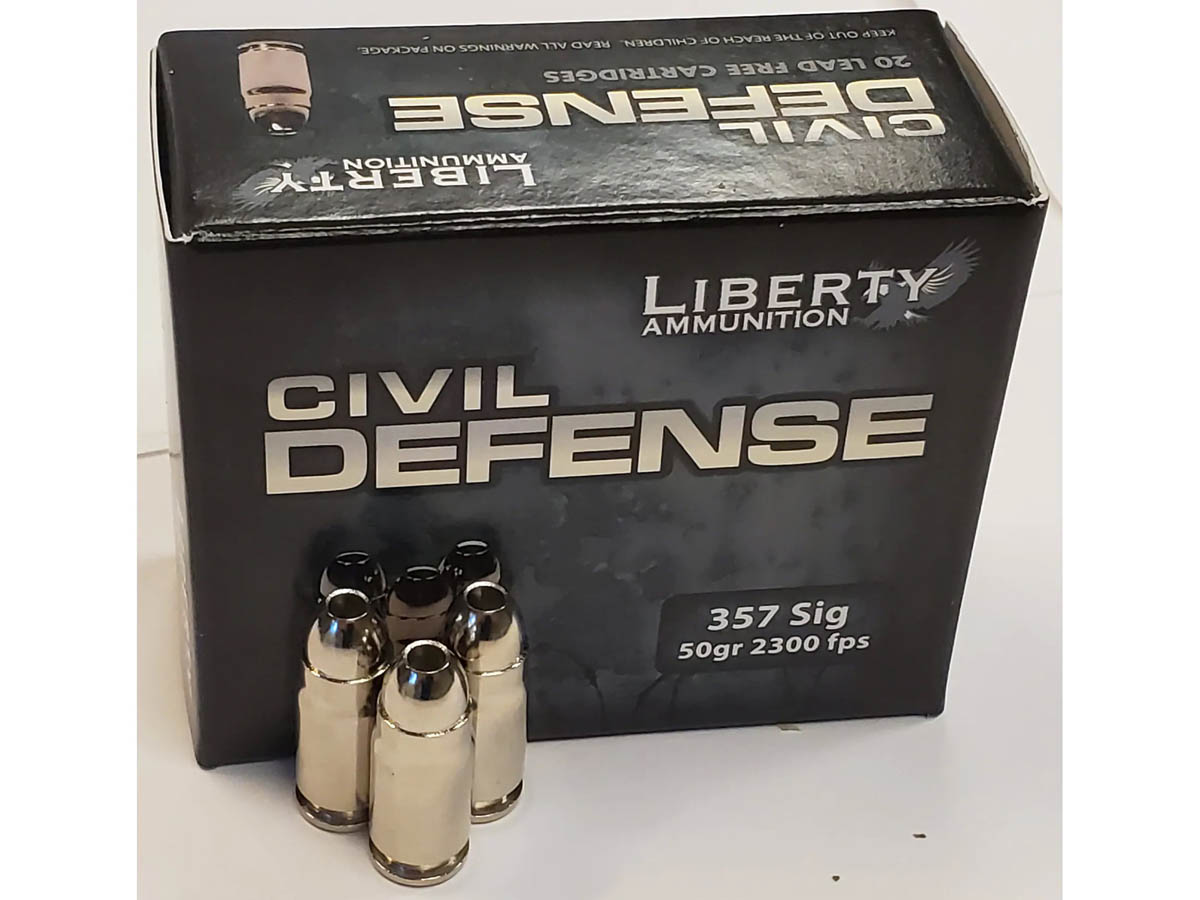 Ammunition Liberty Ammunition 587 ft lbs 357Sig LIBERTY LA-CD-357SIG-053  357SIG  50         20/50